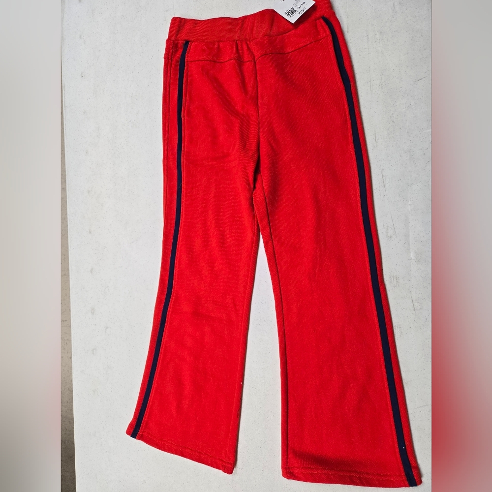 Forever 21 Kids Red Sweatpants with Navy Stripes